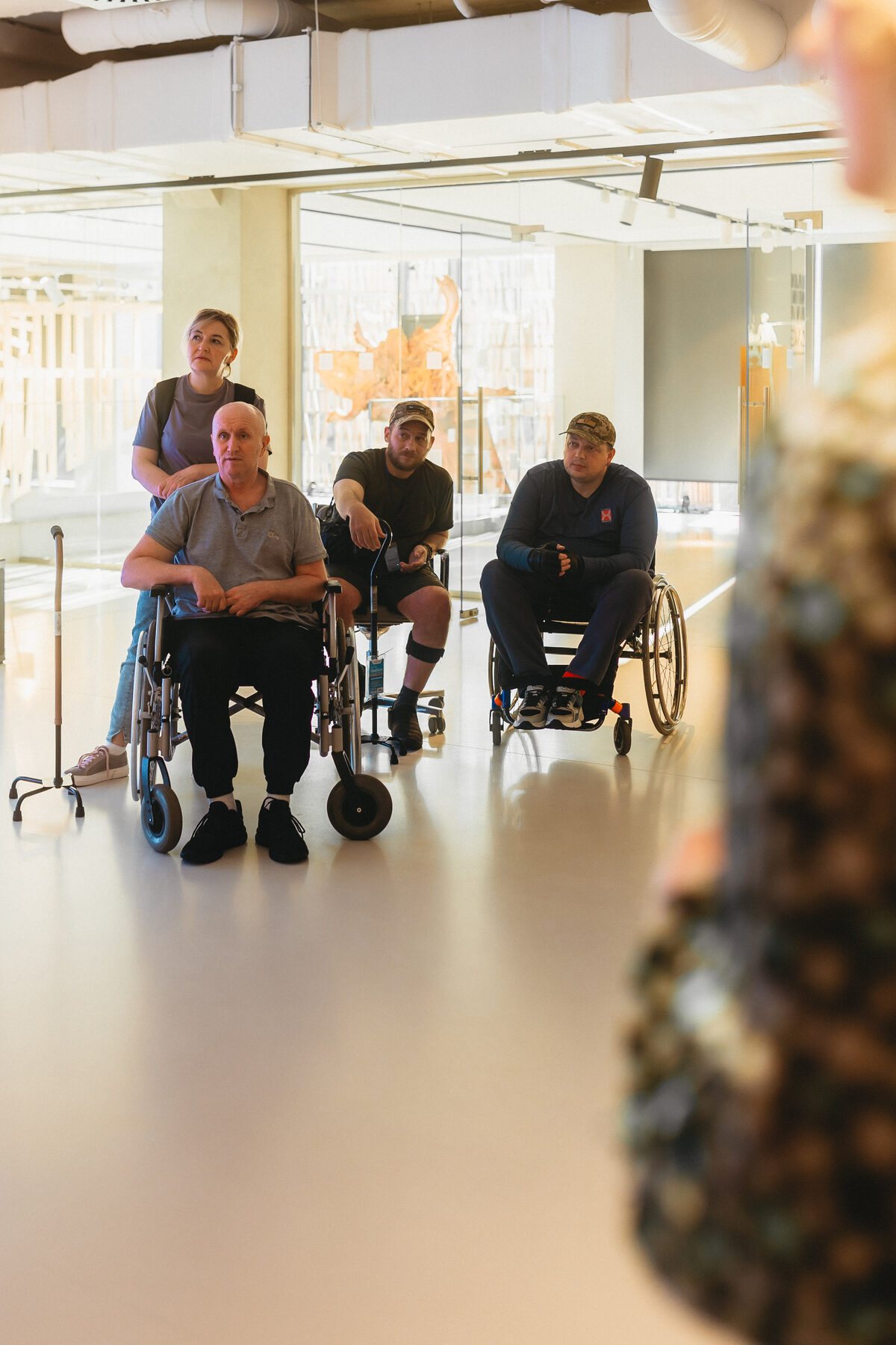 Fierce Calm participants and staff together in a rehabilitation space